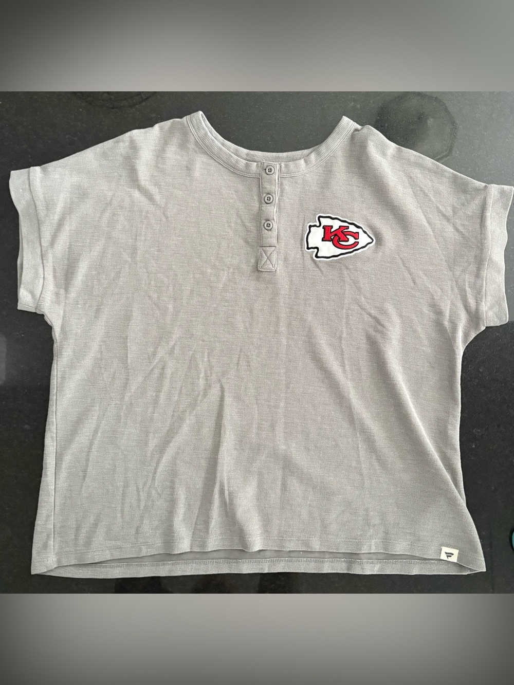 Kansas City Chiefs Waffle Knit Henley T Shirt